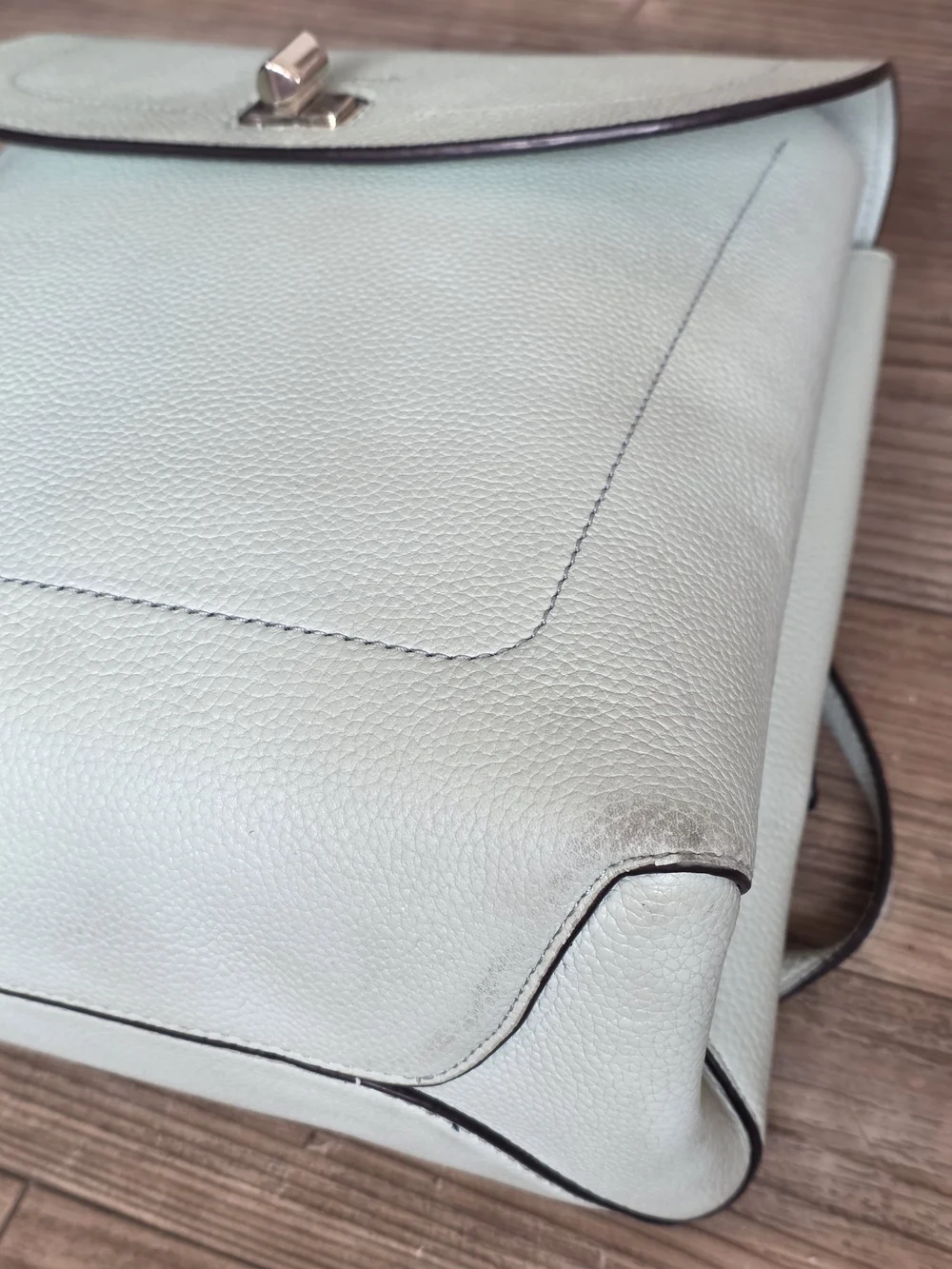 kate spade Mint Green Pebbled Leather Top-Handle Backpack